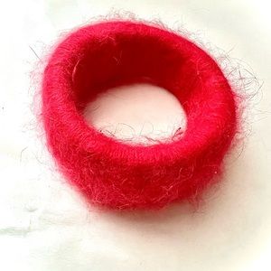 Iris Apfel Inspired Red Provence Angora Bangle